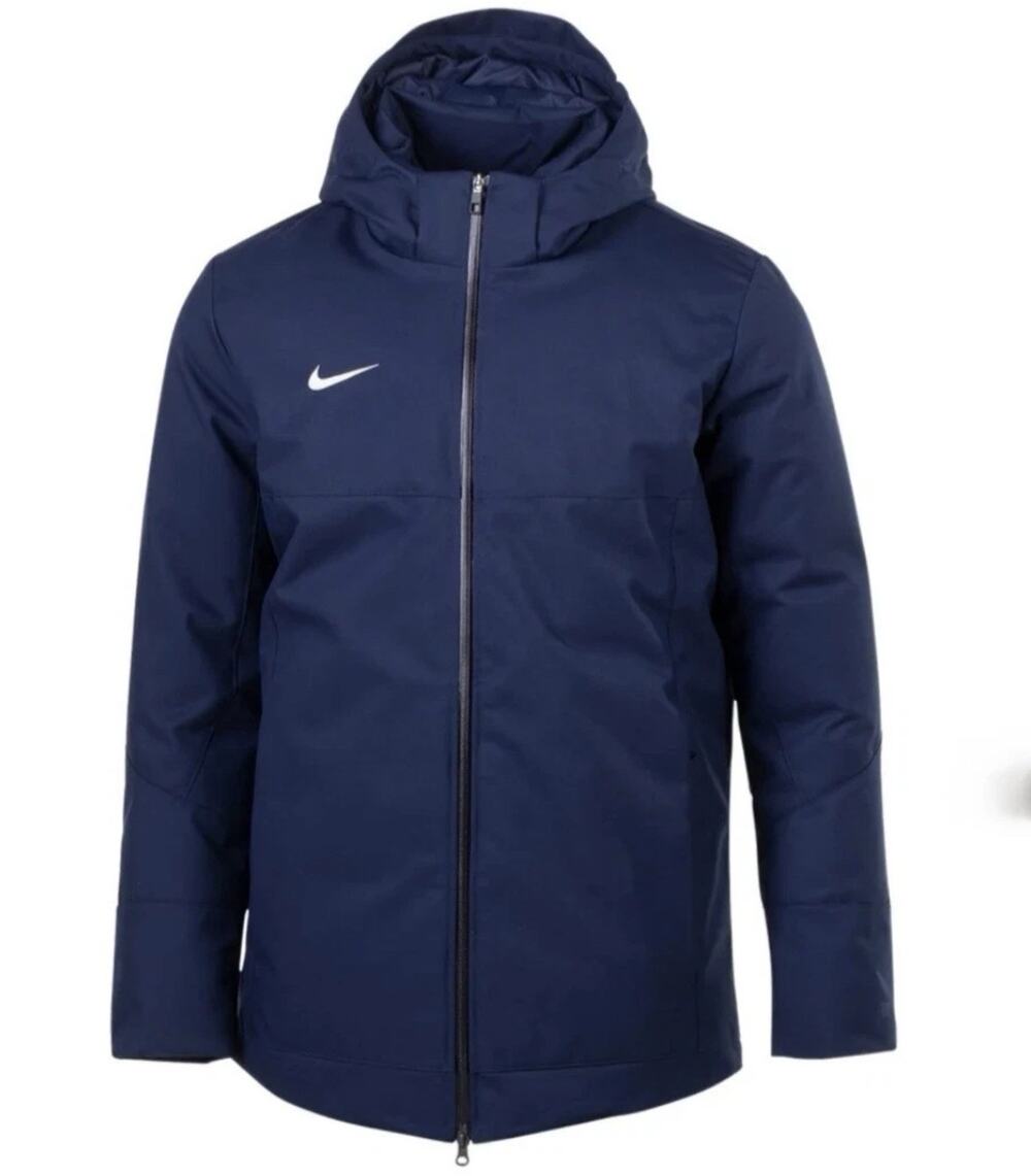 Nike Team Down Fill Parka Winter Jacket Storm-FIT Soccer XL Navy Blue-White NWT